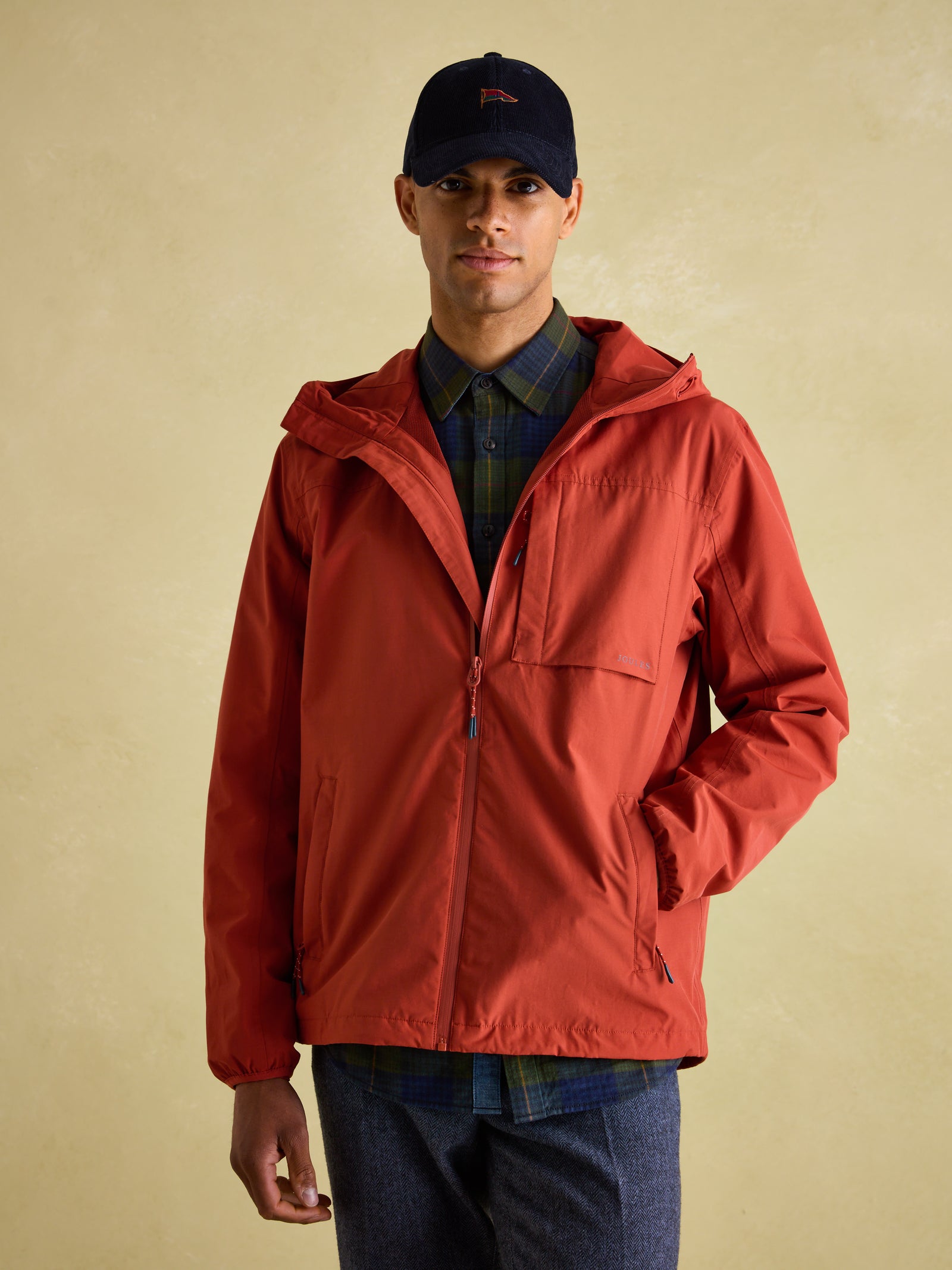 Joules Ayston Orange Lightweight Waterproof Coat