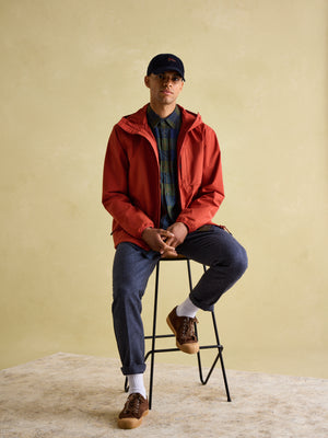 Joules Ayston Orange Lightweight Waterproof Coat
