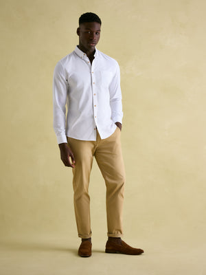 Joules Oxford White Long Sleeve Classic Fit Shirt