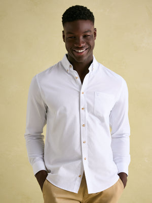 Joules Oxford White Long Sleeve Classic Fit Shirt