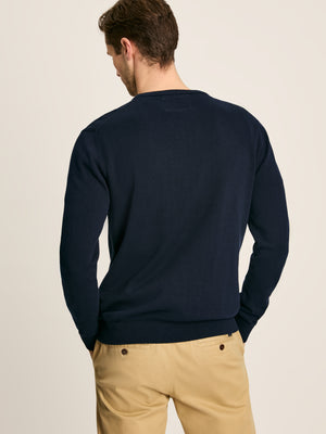 Joules Jarvis Navy Crew Neck Knitted Jumper