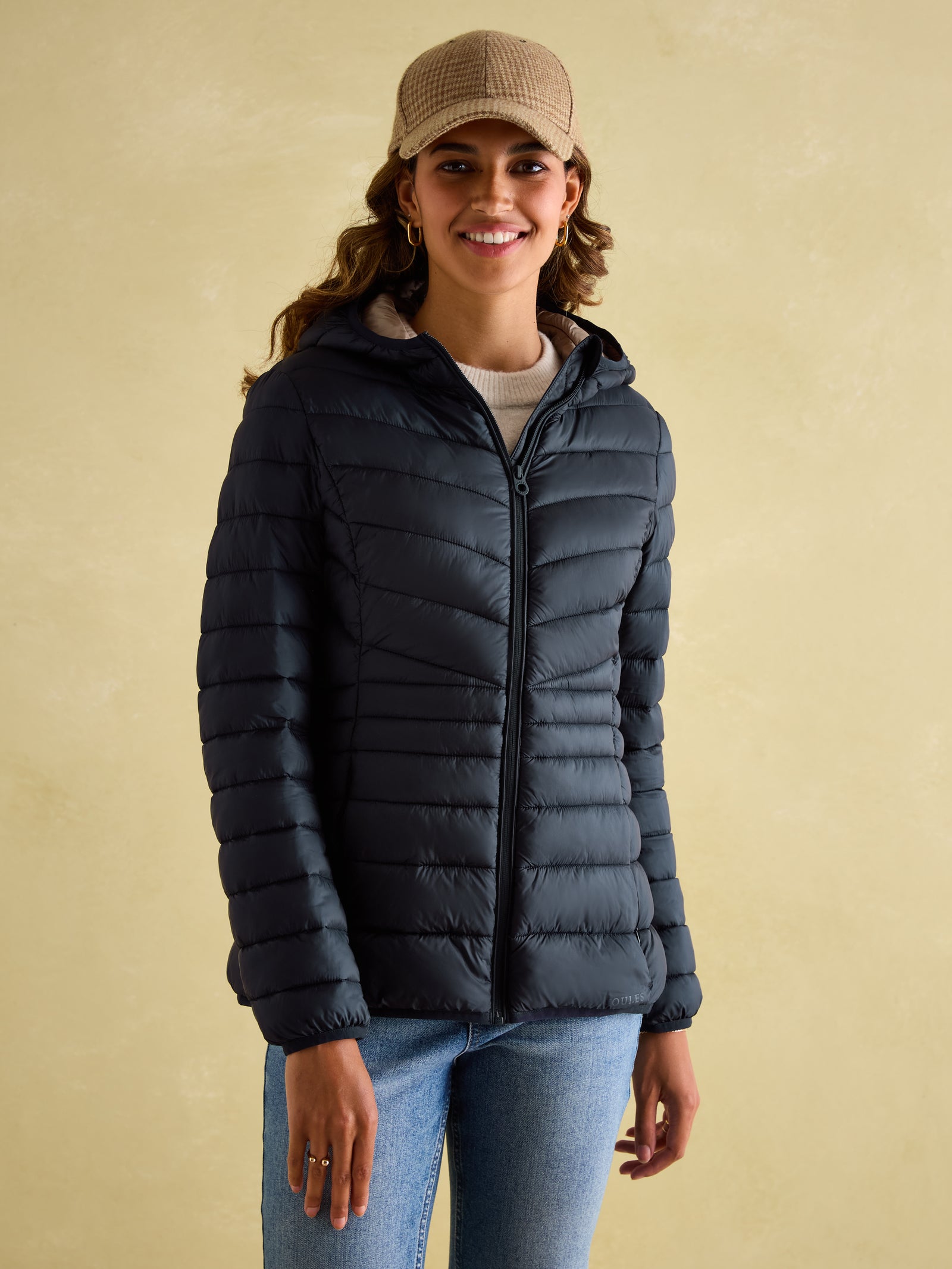 Joules Kenley Navy Showerproof Padded Coat with Hood