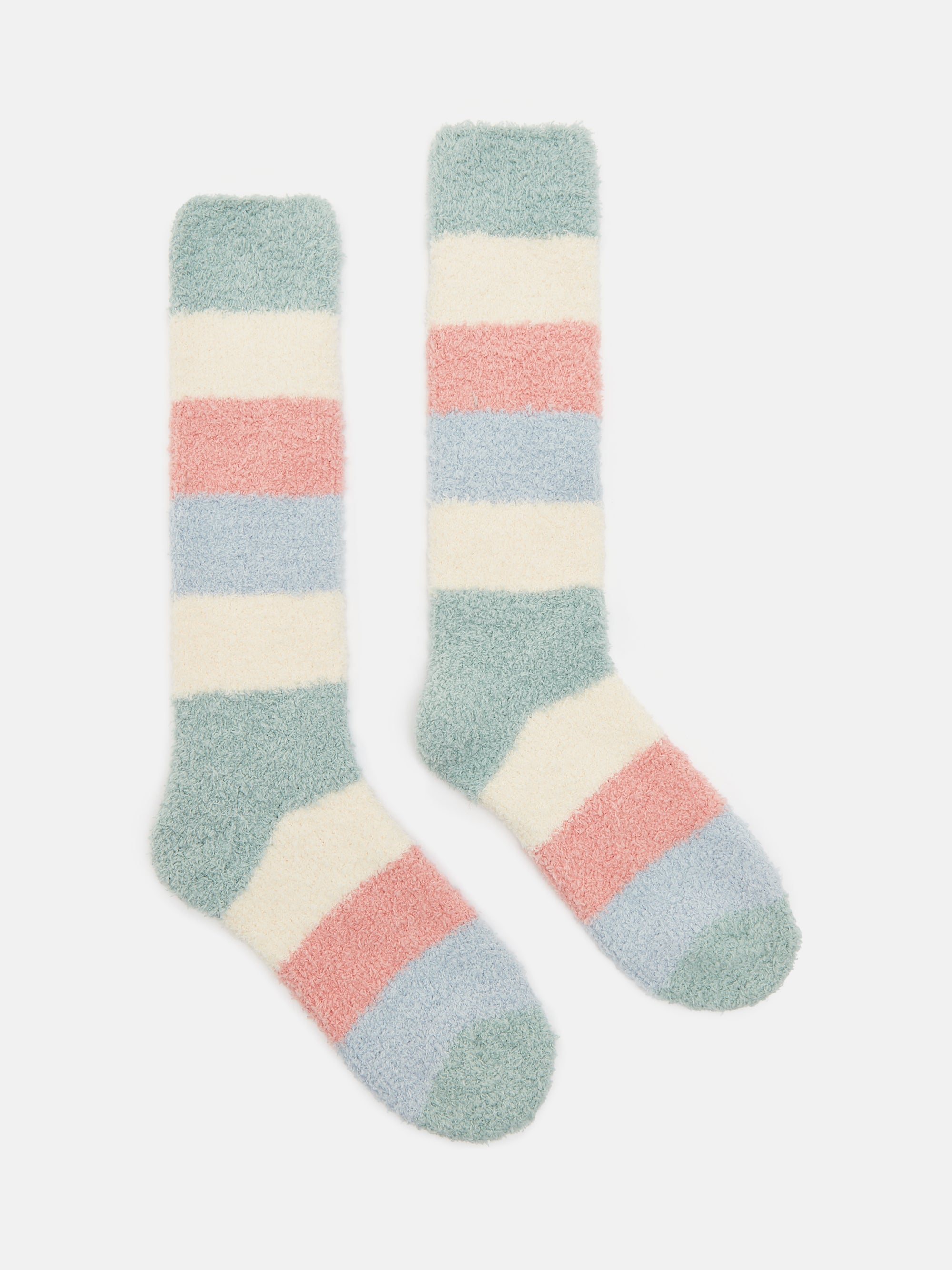 Joules Pastel Stripe Fluffy Socks