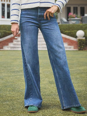 Joules Palazzo Jean MId Wash Denim