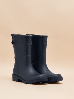 Joules Wistow Navy Blue Adjustable Mid Calf Wellies