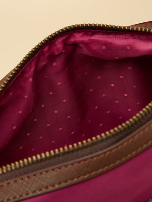 Joules Berry Red Edie Cosmetic Bag