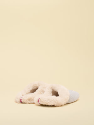 Joules Slippet Luxe Grey Artwork Slipper