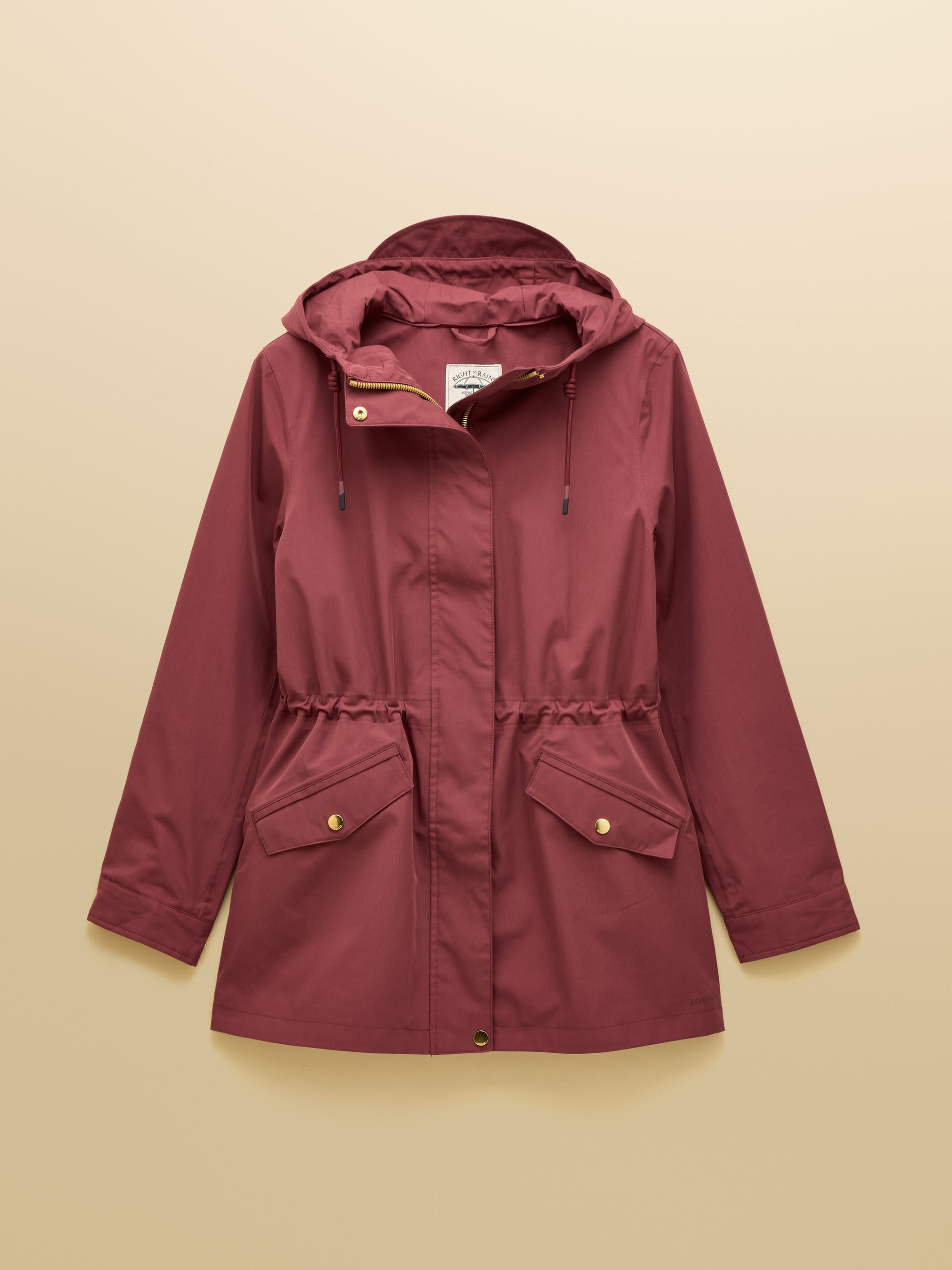 Joules Portwell Port Waterproof Raincoat With Hood and Adjustable Waist
