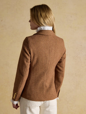 Joules Canterley Brown Herringbone Tweed Blazer