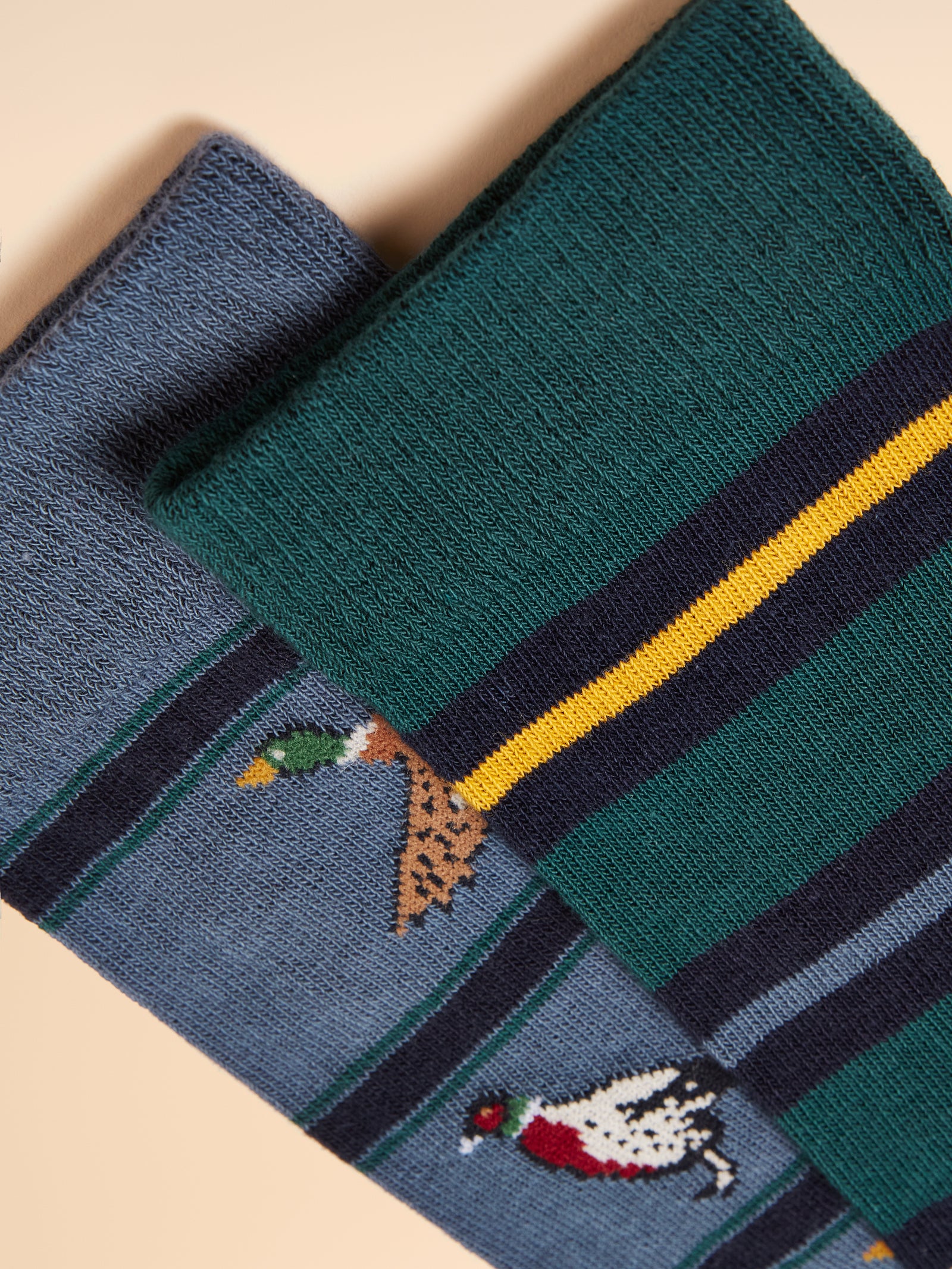 Joules Men's Kingsbury Navy Birds Socks 2 Pack