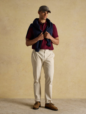 Joules Woody Burgundy/Red Cotton Pique Polo Shirt