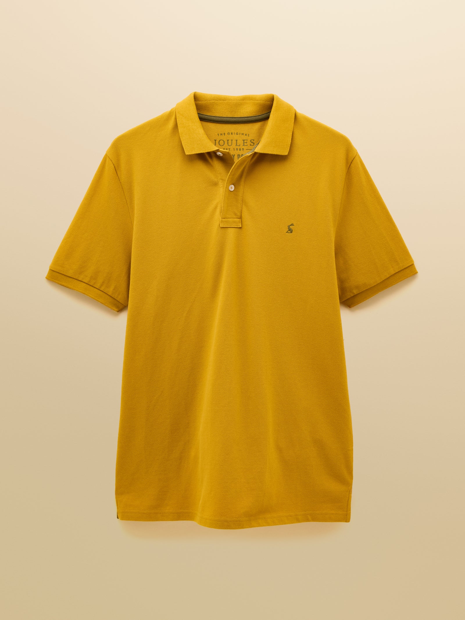 Joules Woody Mustard Yellow Cotton Pique Polo Shirt
