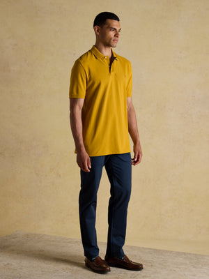 Joules Woody Mustard Yellow Cotton Pique Polo Shirt