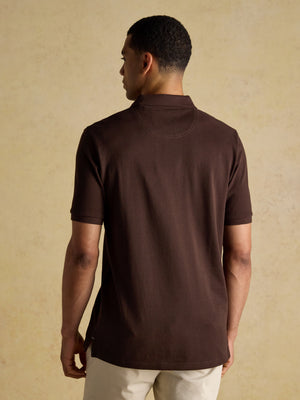 Joules Woody Brown Cotton Pique Polo Shirt