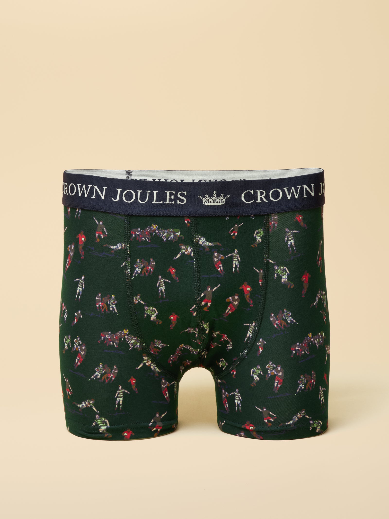 Joules Crown Joules Green Cotton Jersey Boxer Shorts - 2 Pack