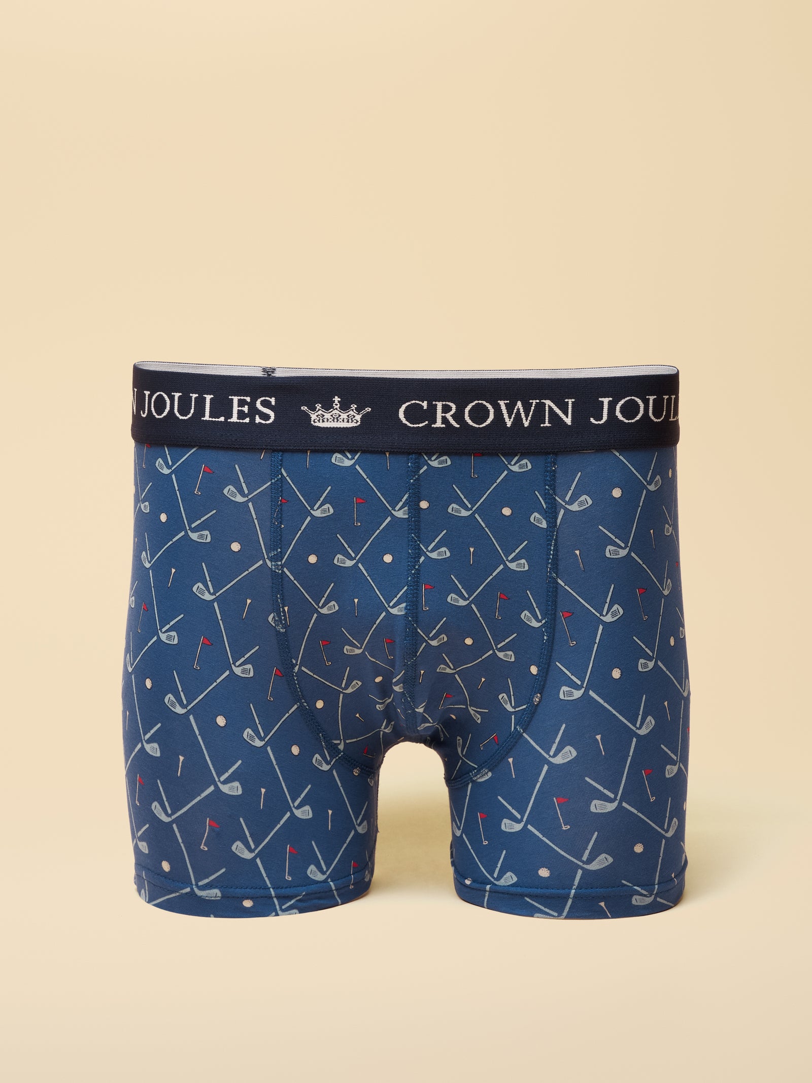 Joules Crown Joules Red & Blue Cotton Jersey Boxer Shorts - 2 Pack