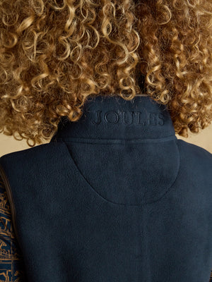Joules Heritage Navy Blue Longline Fleece Gilet