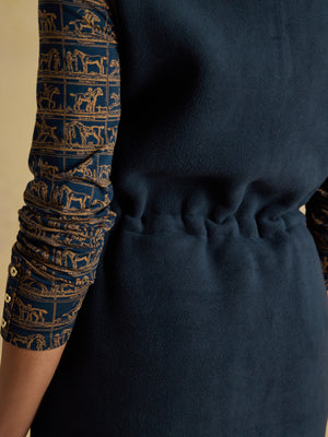 Joules Heritage Navy Blue Longline Fleece Gilet