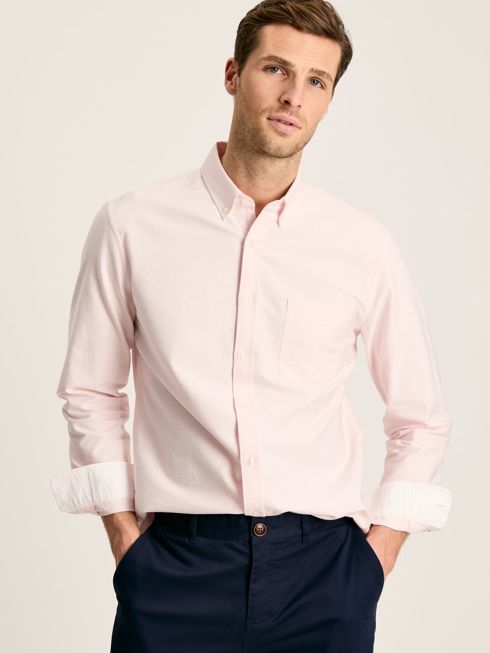 Joules Oxford Pink Long Sleeve Classic Fit Shirt