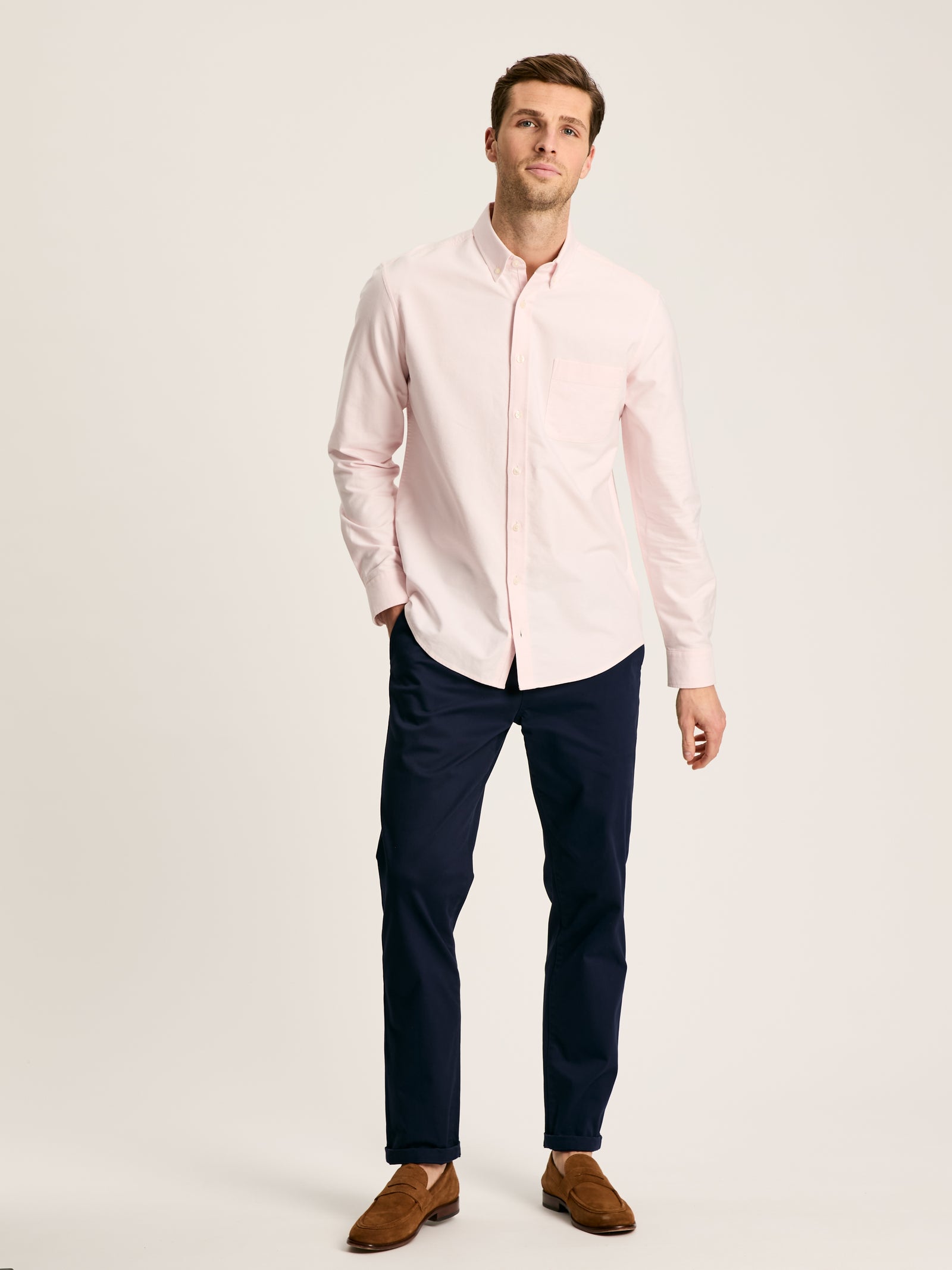 Joules Oxford Pink Long Sleeve Classic Fit Shirt