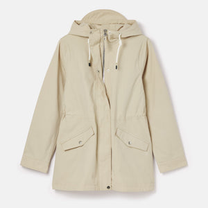 Joules Portwell Neutral Waterproof Raincoat With Hood