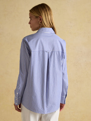 Joules Amilla Jonty Blue/White Boyfriend Fit Shirt