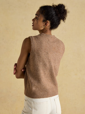 Joules Holly Tan Knitted Vest