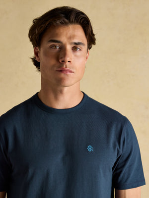 Joules Rugby Club Navy Crew Neck Cotton T-Shirt