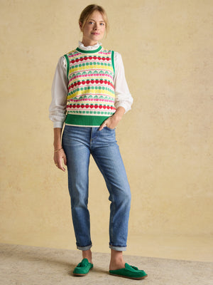 Joules Melanie White Long Sleeve Blouse With Ruffle Neck