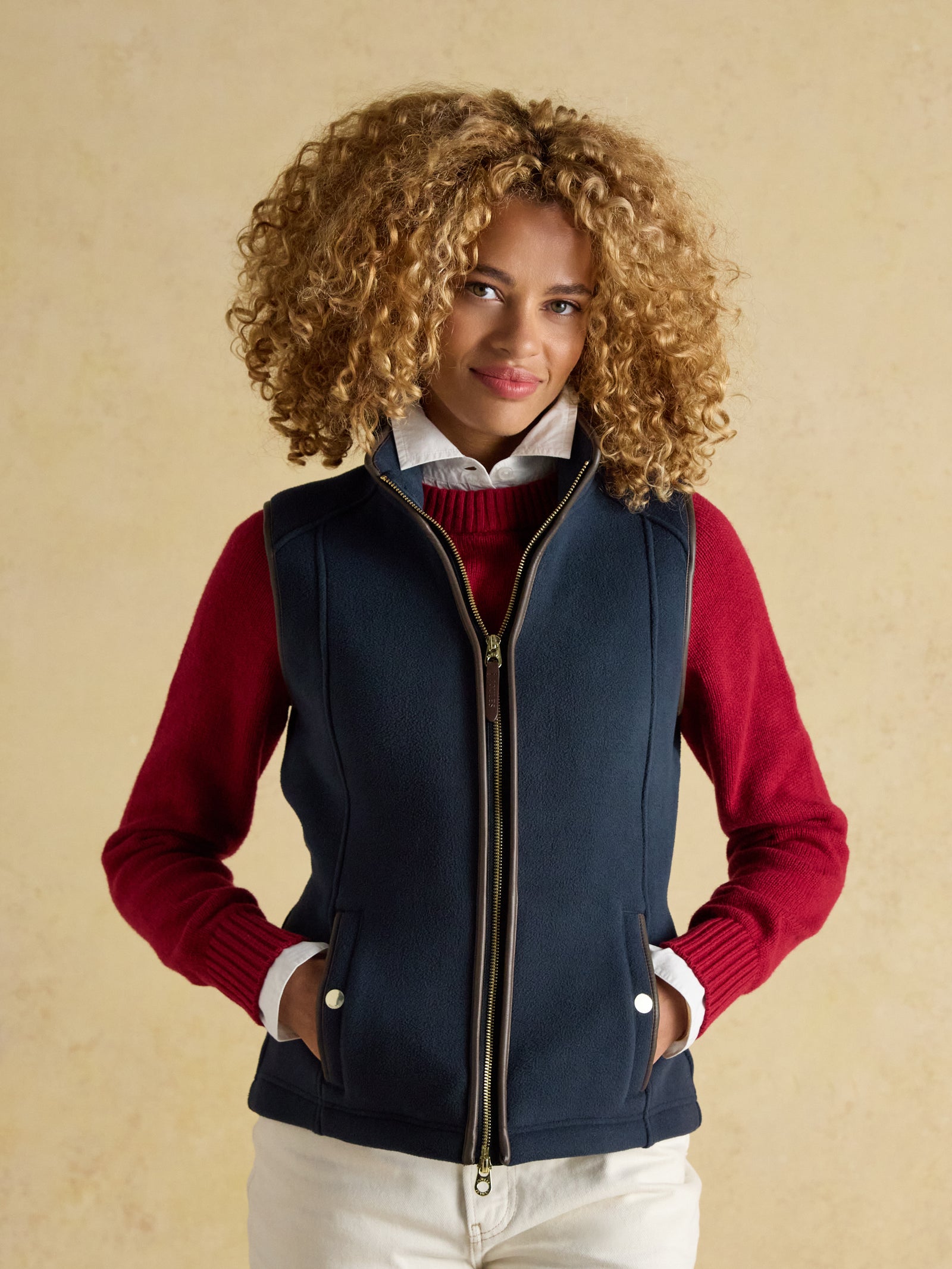 Joules Heritage Navy Blue Fleece Gilet
