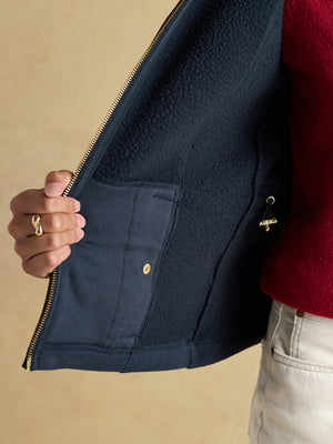 Joules Heritage Navy Blue Fleece Gilet