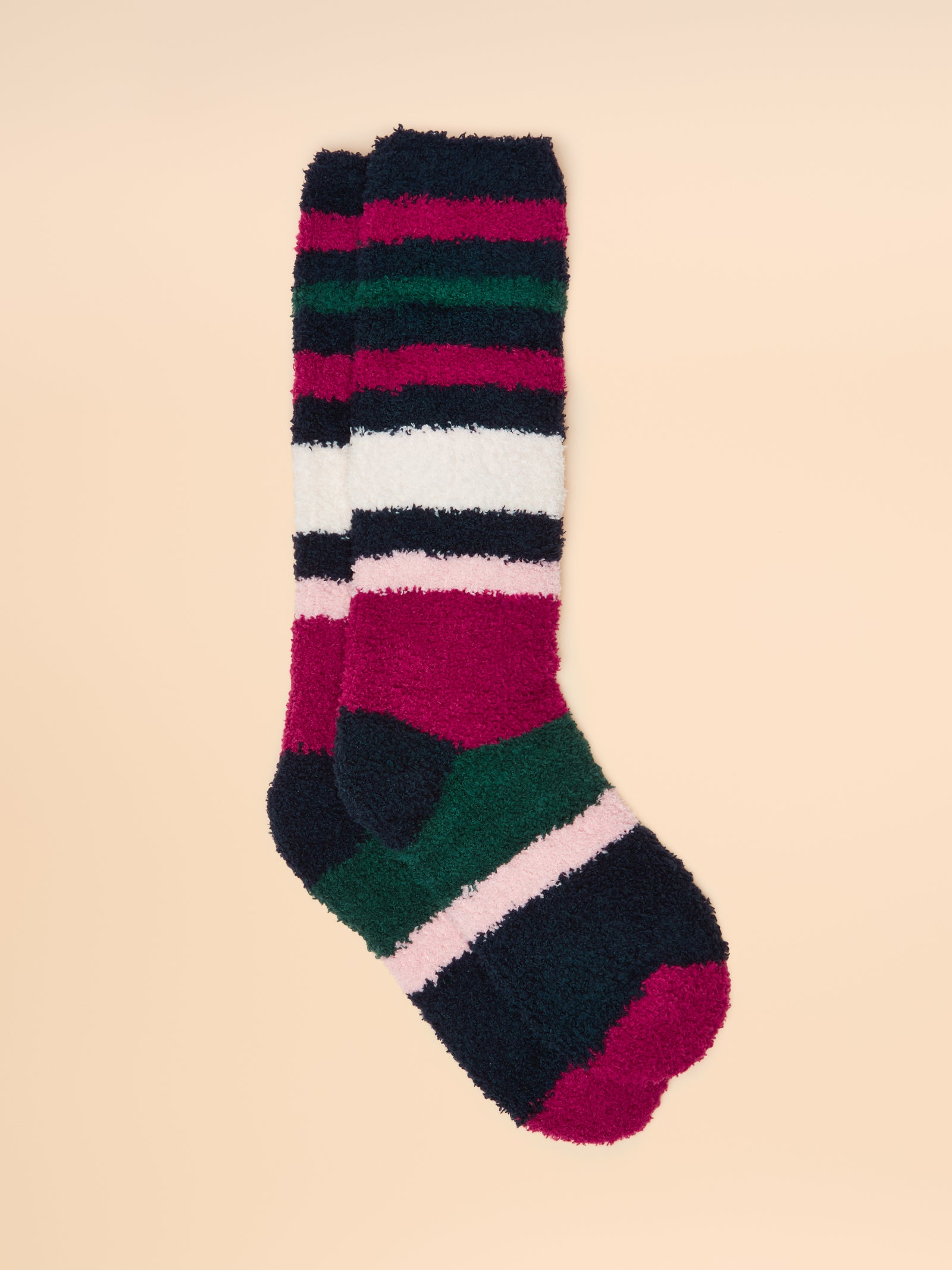 Joules Berry Red Fluffy Socks