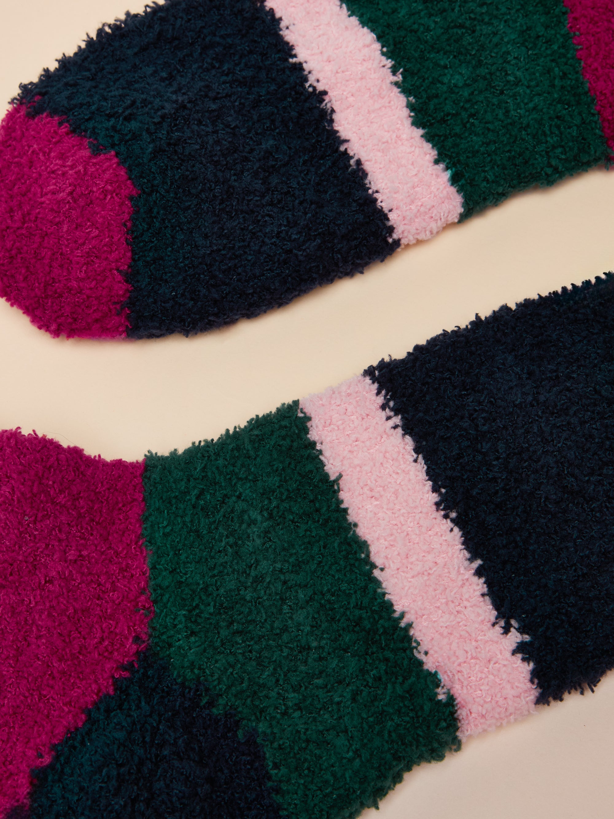 Joules Berry Red Fluffy Socks