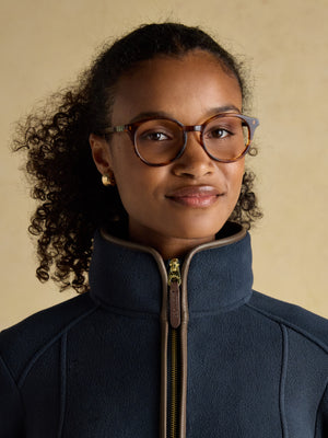 Joules Heritage Navy Regular Zip Through Fleece