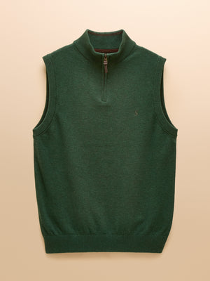 Joules Hillside Dark Green Quarter Zip Knitted Jumper