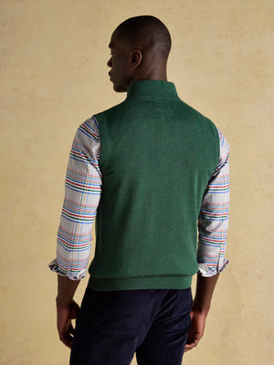 Joules Hillside Dark Green Quarter Zip Knitted Jumper