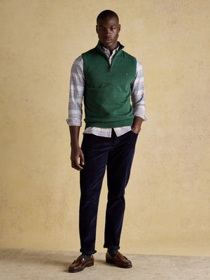 Joules Hillside Dark Green Quarter Zip Knitted Jumper