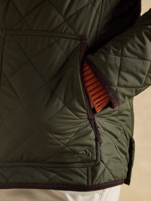 Joules Maynard Green Diamond Quilted Jacket