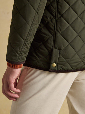 Joules Maynard Green Diamond Quilted Jacket