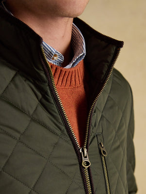 Joules Maynard Green Diamond Quilted Jacket
