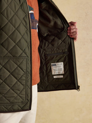 Joules Maynard Green Diamond Quilted Jacket