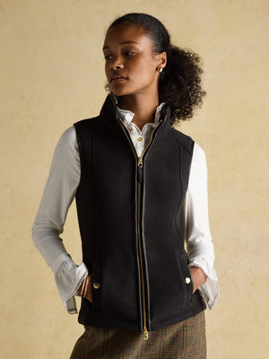 Joules Heritage Black Regular Fleece Gilet