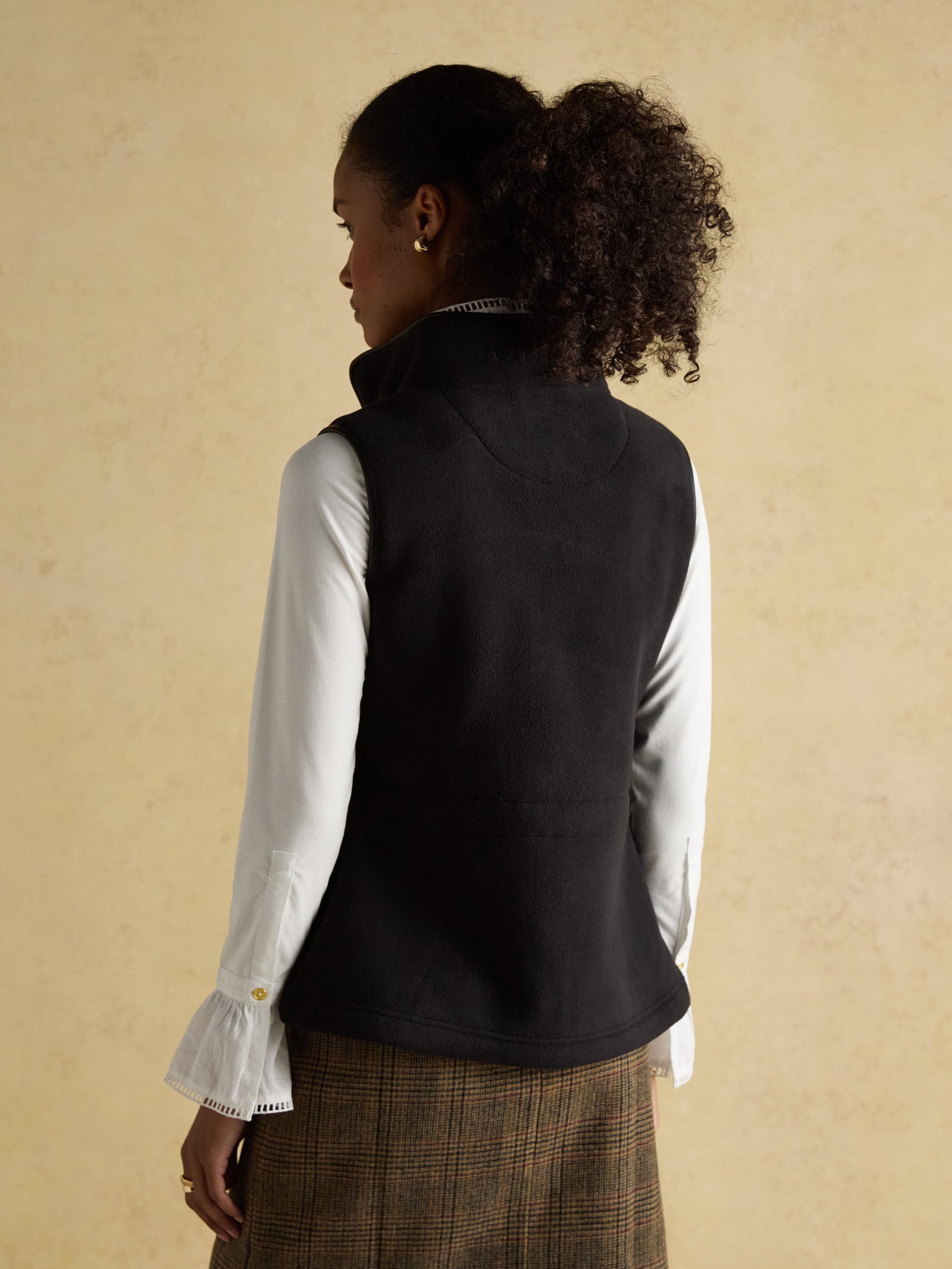 Joules Heritage Black Regular Fleece Gilet