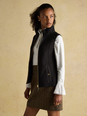 Joules Heritage Black Regular Fleece Gilet