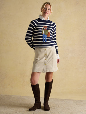 Joules Loxley Chino Ivory Skirt