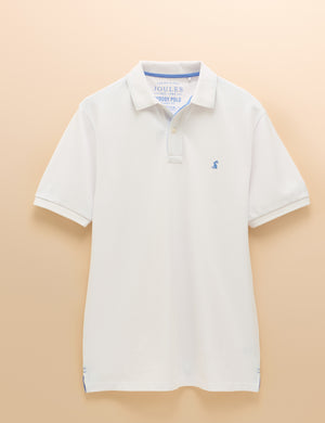 Joules Woody White Cotton Pique Polo Shirt