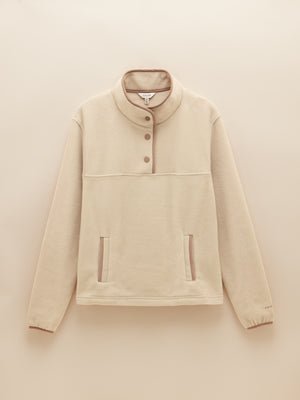 Joules Lulworth Beige Funnel Neck Fleece