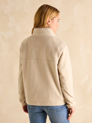 Joules Lulworth Beige Funnel Neck Fleece