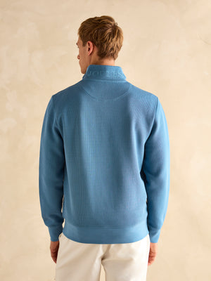 Joules Alistair Light Blue Quarter Zip Cotton Sweatshirt
