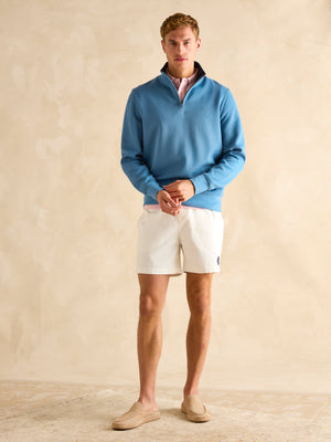 Joules Alistair Light Blue Quarter Zip Cotton Sweatshirt